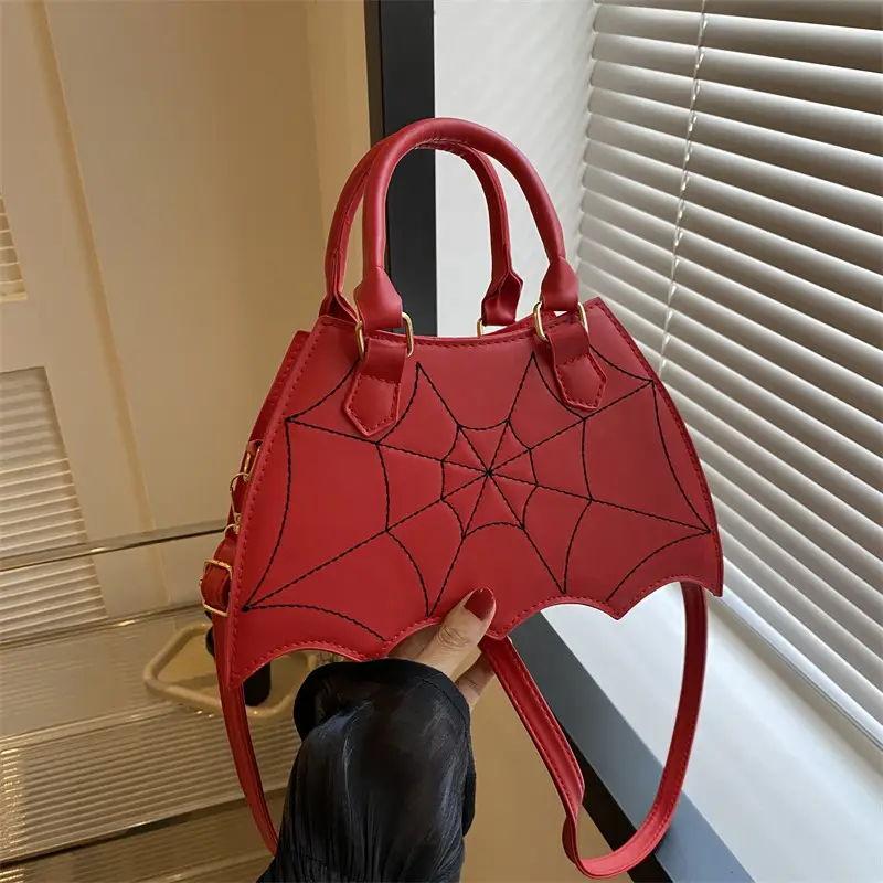 Women's Spiderweb Design Shoulder Bag White - Image 4