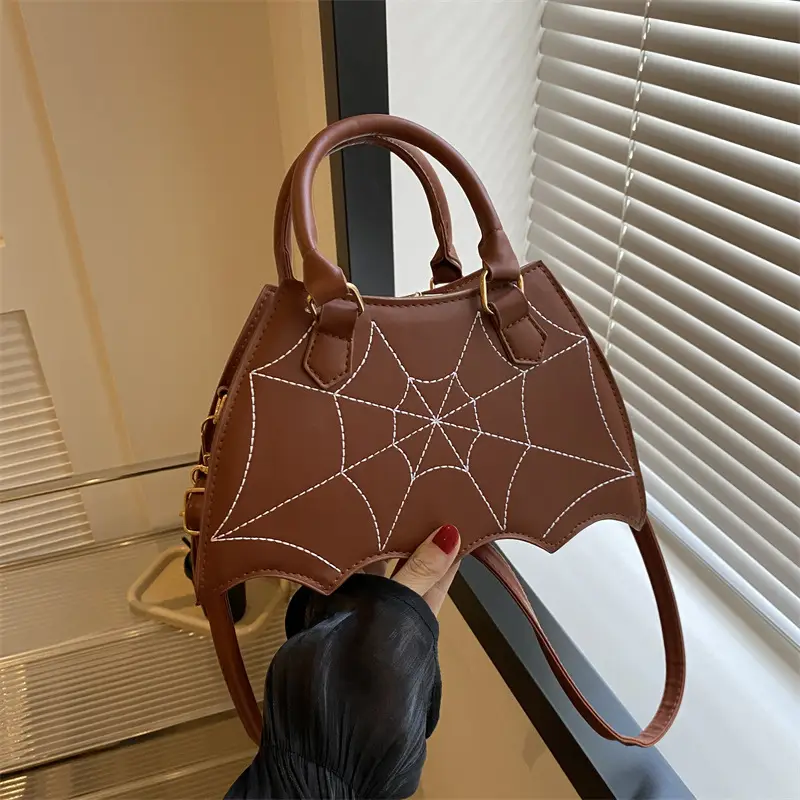 Women's Spiderweb Design Shoulder Bag White - Image 5