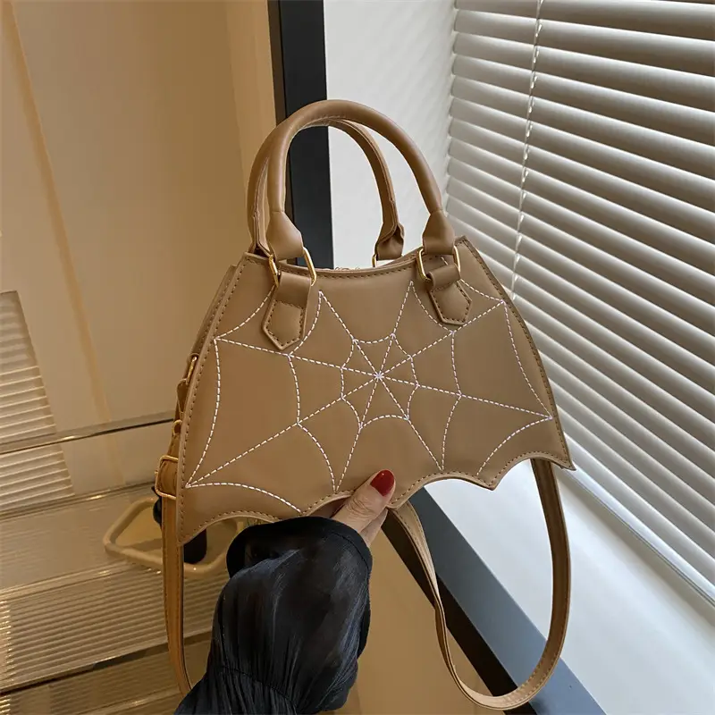 Women's Spiderweb Design Shoulder Bag White - Image 6