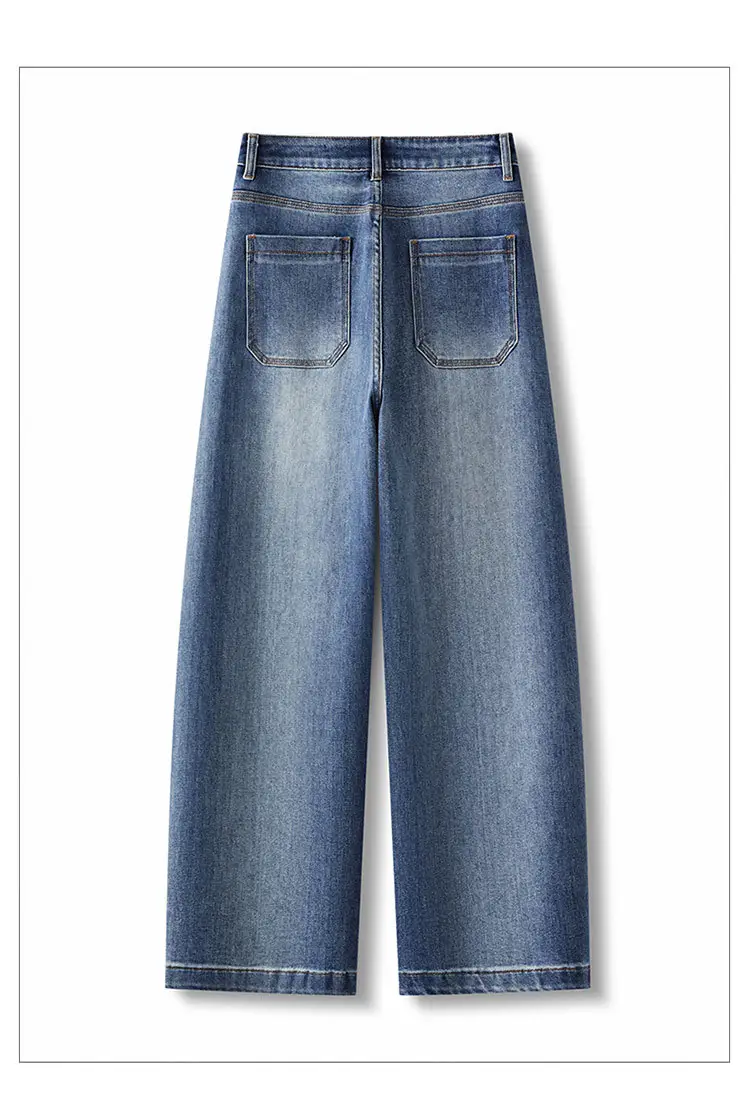 Dark Blue Slim Fit Wide Leg Pants for Women 2025 — feature 13