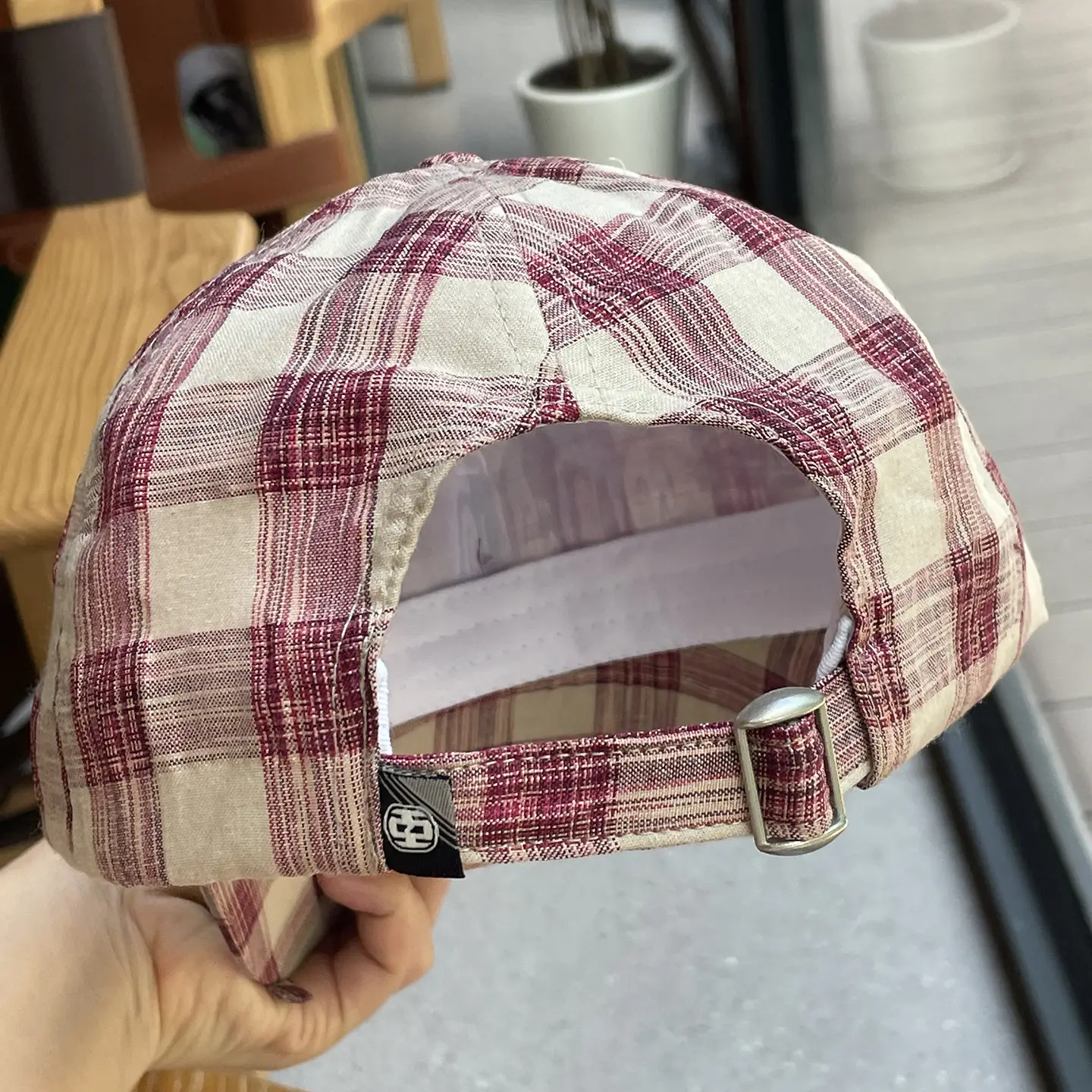 2026 Plaid Bow Baseball Cap for Women Large Soft Cotton — feature 13