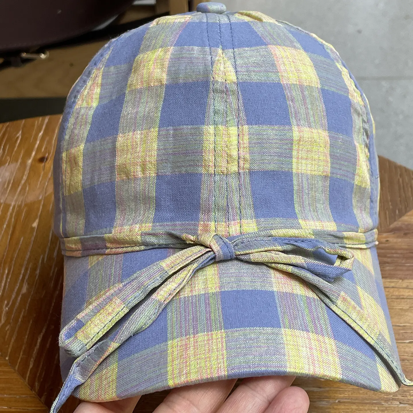 2026 Plaid Bow Baseball Cap for Women Large Soft Cotton — feature 19