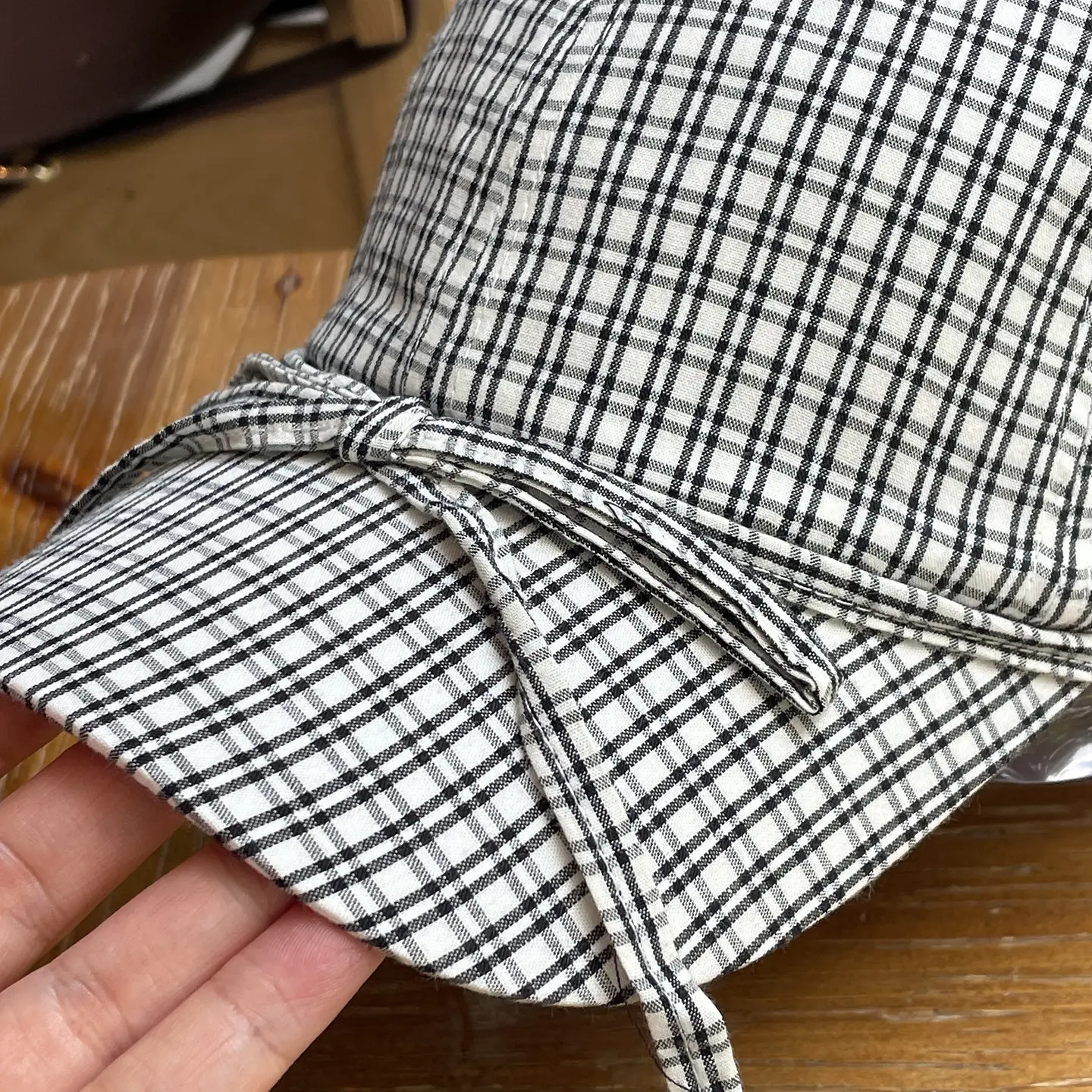 2026 Plaid Bow Baseball Cap for Women Large Soft Cotton — feature 22