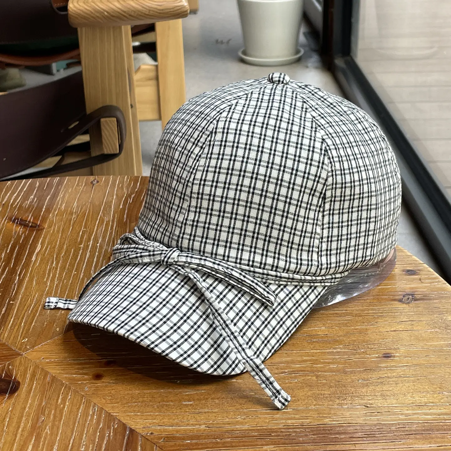 2026 Plaid Bow Baseball Cap for Women Large Soft Cotton — feature 27