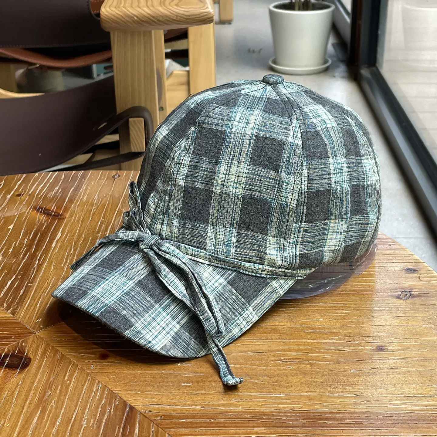 2026 Plaid Bow Baseball Cap for Women Large Soft Cotton — feature 28