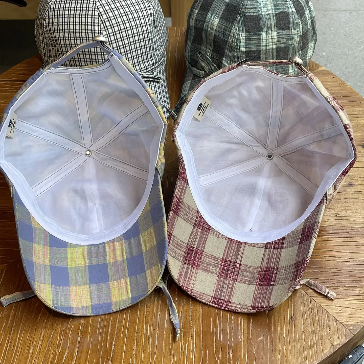 2026 Plaid Bow Baseball Cap for Women Large Soft Cotton — feature 6