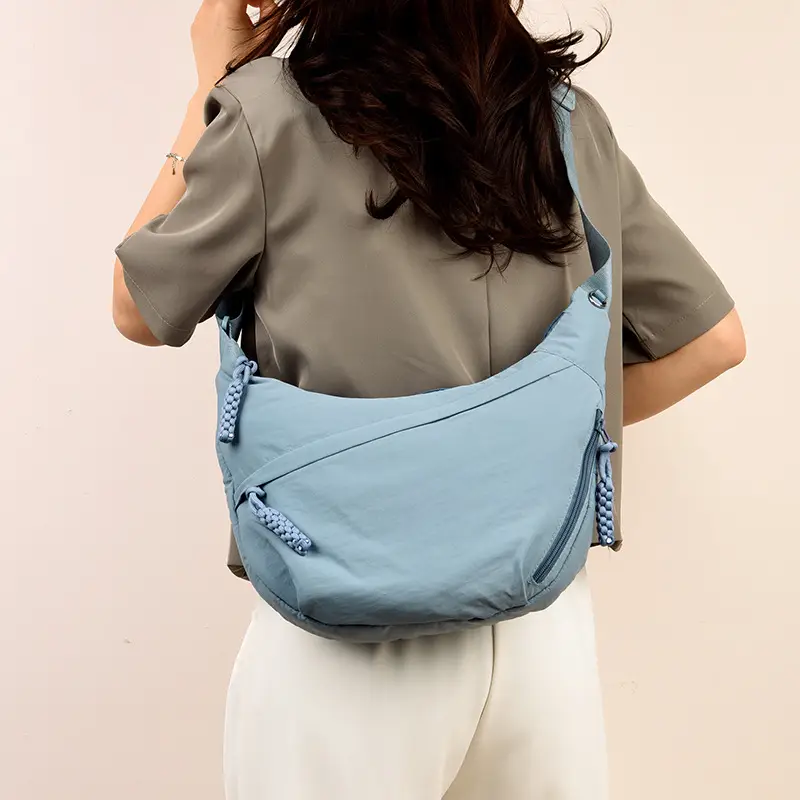 Japanese Style Pink Crossbody Bag Large Capacity - Image 11