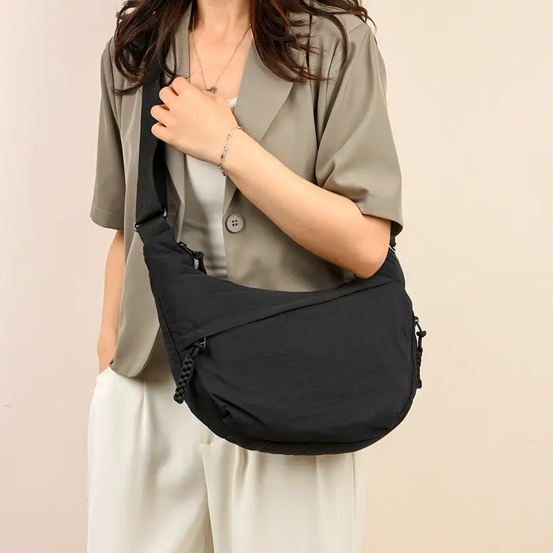 Japanese Style Pink Crossbody Bag Large Capacity - Image 12