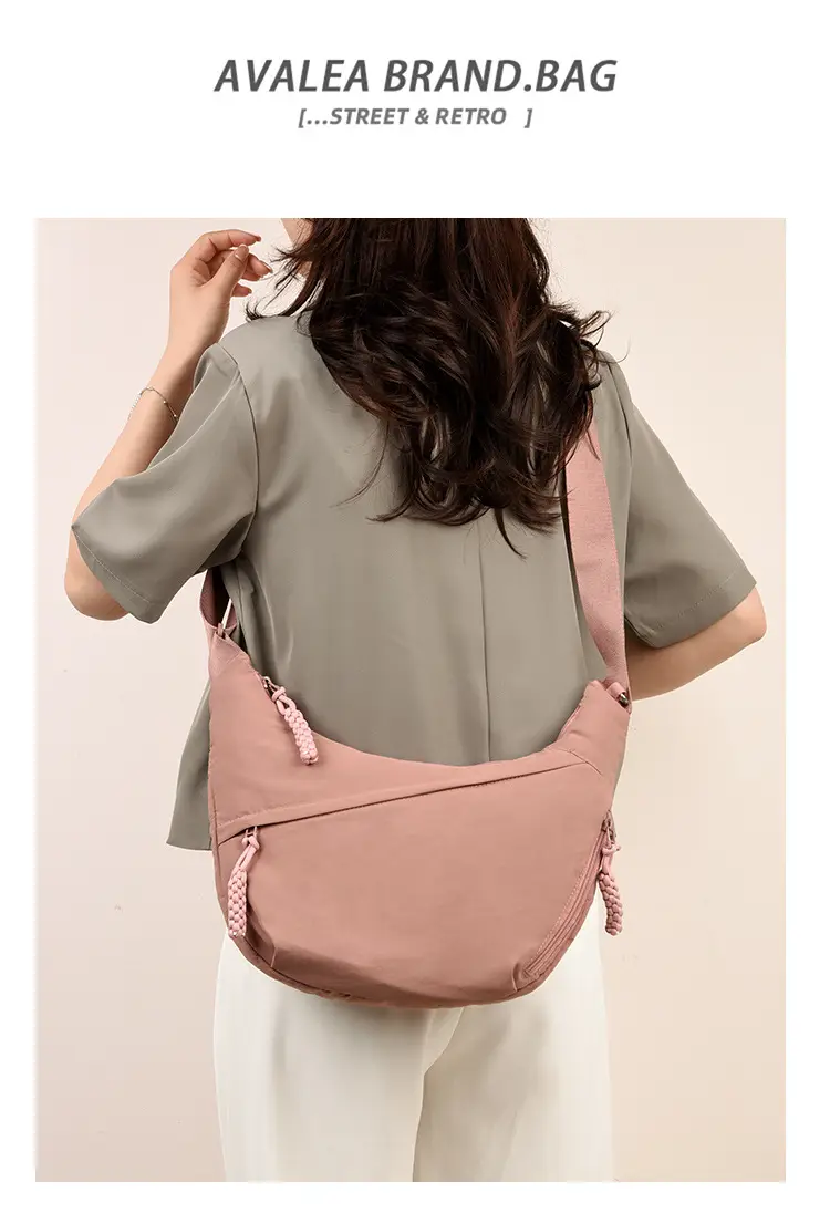 Japanese Style Pink Crossbody Bag Large Capacity — feature 11