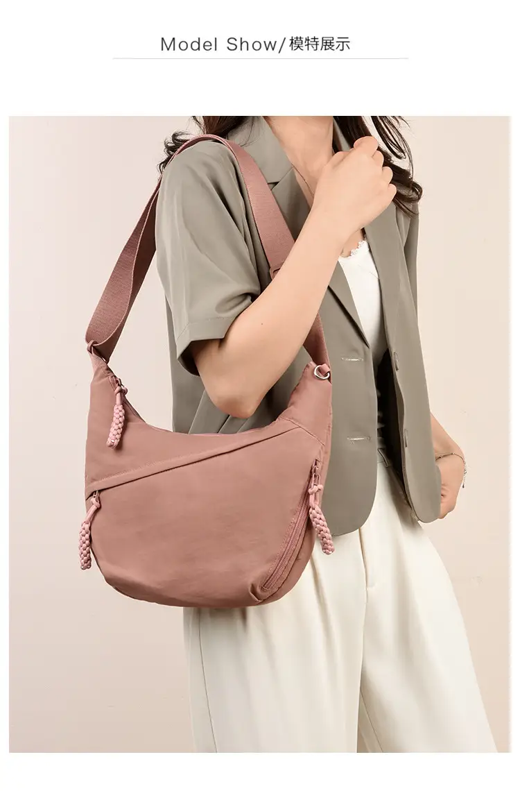 Japanese Style Pink Crossbody Bag Large Capacity — feature 12