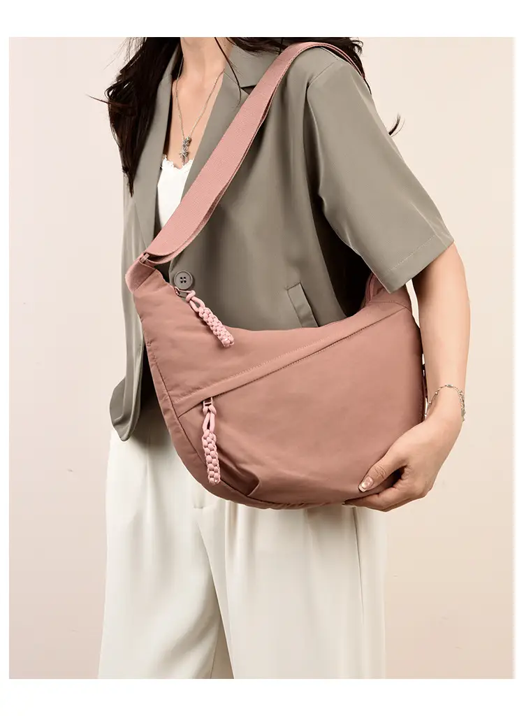Japanese Style Pink Crossbody Bag Large Capacity — feature 13