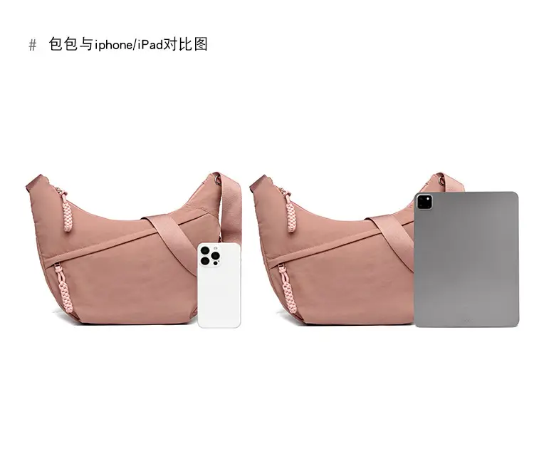 Japanese Style Pink Crossbody Bag Large Capacity — feature 5