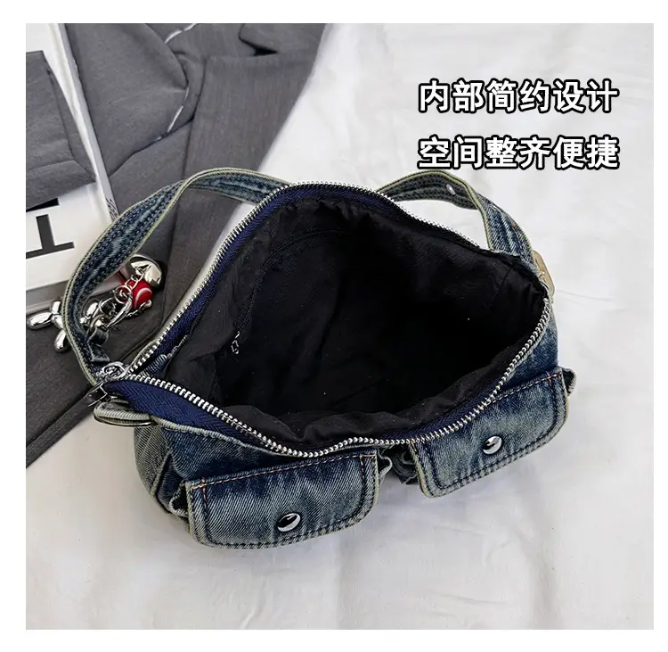 Women's Denim Crossbody Bag Large Capacity Shoulder Bag — feature 14