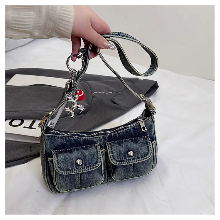 Women's Denim Crossbody Bag Large Capacity Shoulder Bag — feature 19