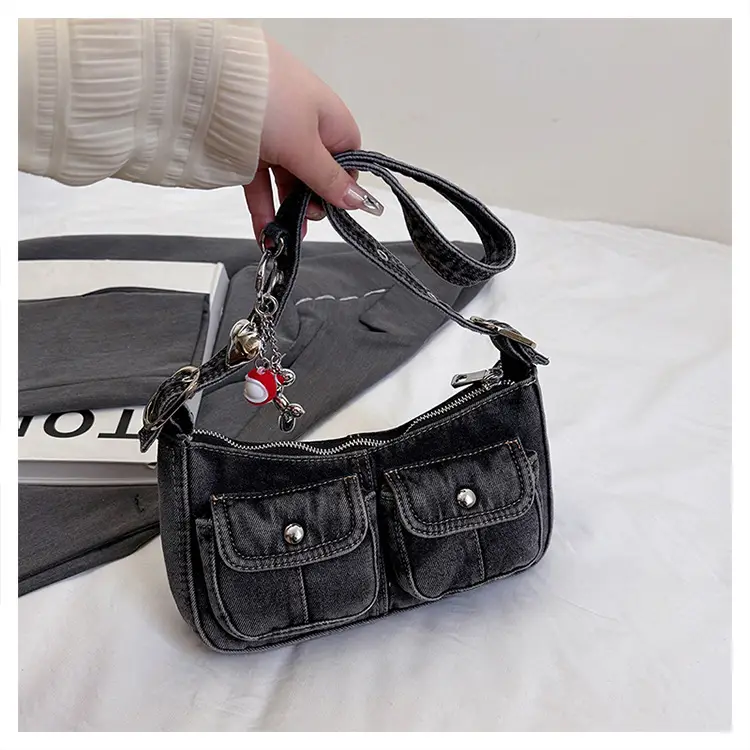 Women's Denim Crossbody Bag Large Capacity Shoulder Bag — feature 21