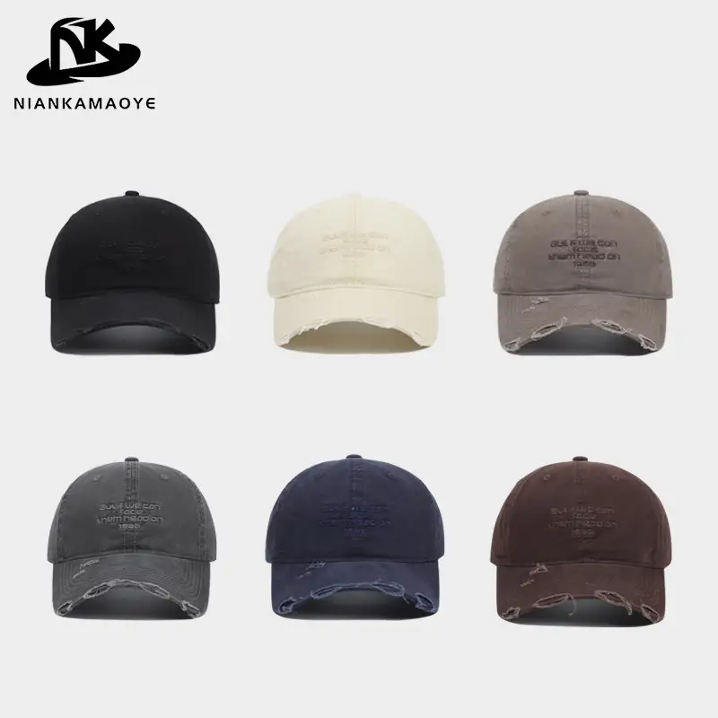 Korean Style Leather Label Baseball Cap Retro English Small - Image 7