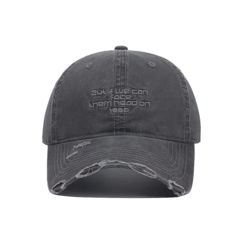 Korean Style Leather Label Baseball Cap Retro English Small - Image 11