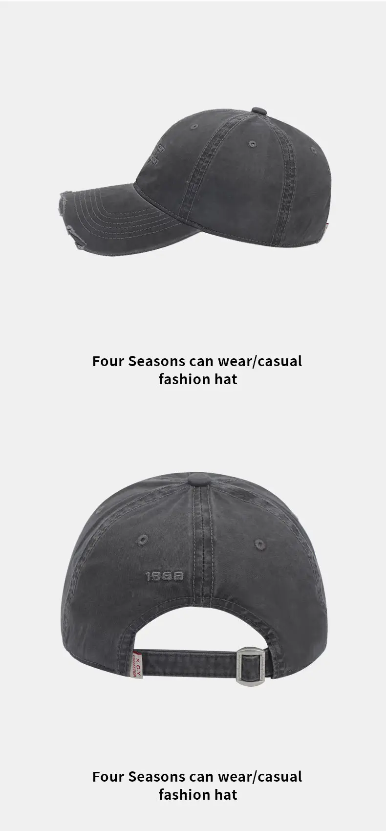 Korean Style Leather Label Baseball Cap Retro English Small — feature 11