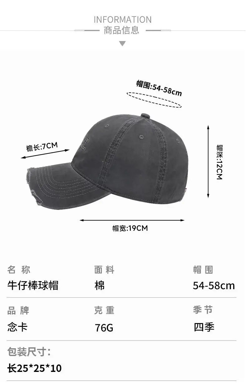 Korean Style Leather Label Baseball Cap Retro English Small — feature 3
