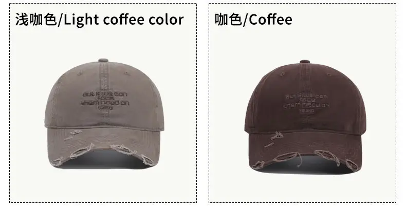 Korean Style Leather Label Baseball Cap Retro English Small — feature 5