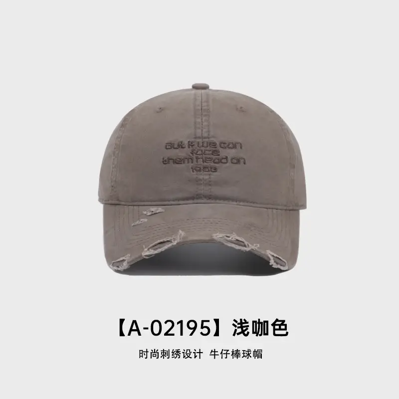 Korean Style Leather Label Baseball Cap Retro English Small - Image 3