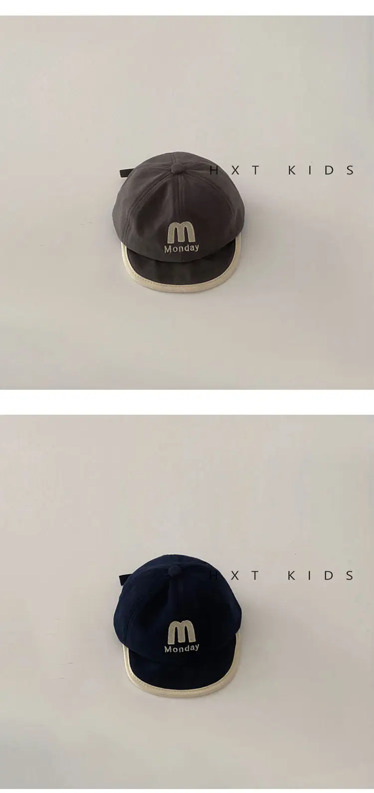 Baby Cap with M Logo Beige Duckbill Hat — feature 10