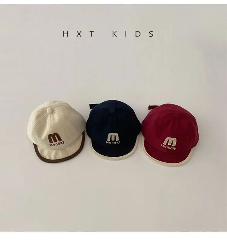 Baby Cap with M Logo Beige Duckbill Hat — feature 5
