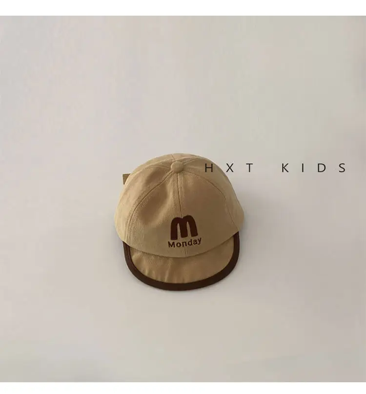 Baby Cap with M Logo Beige Duckbill Hat — feature 7