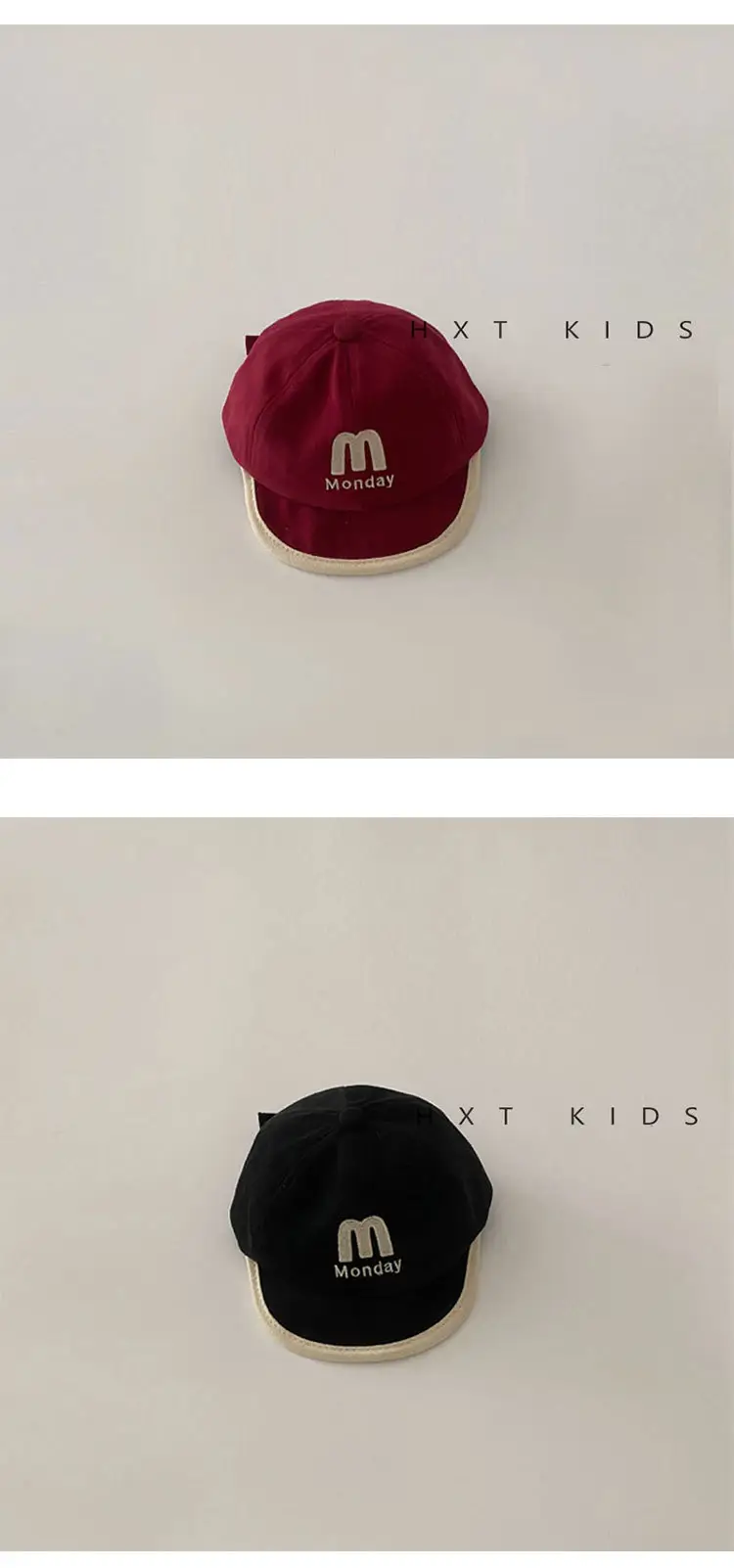 Baby Cap with M Logo Beige Duckbill Hat — feature 8