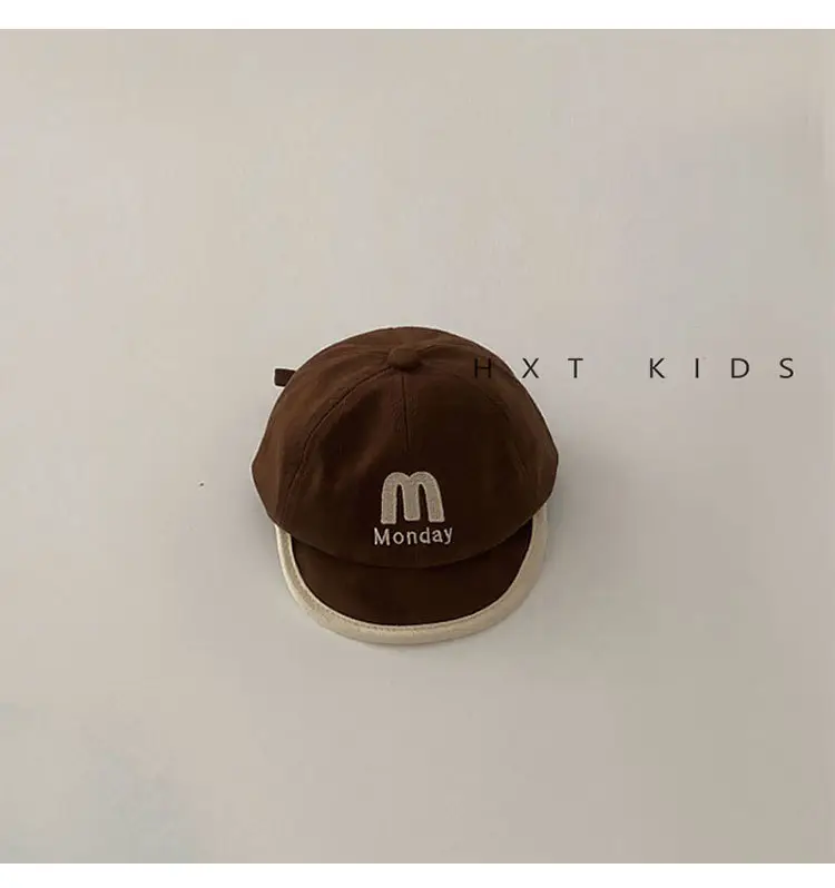 Baby Cap with M Logo Beige Duckbill Hat — feature 9