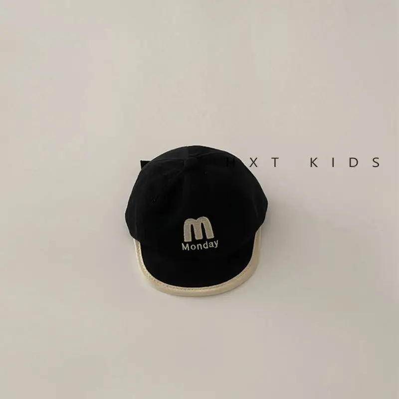 Baby Cap with M Logo Beige Duckbill Hat - Image 7