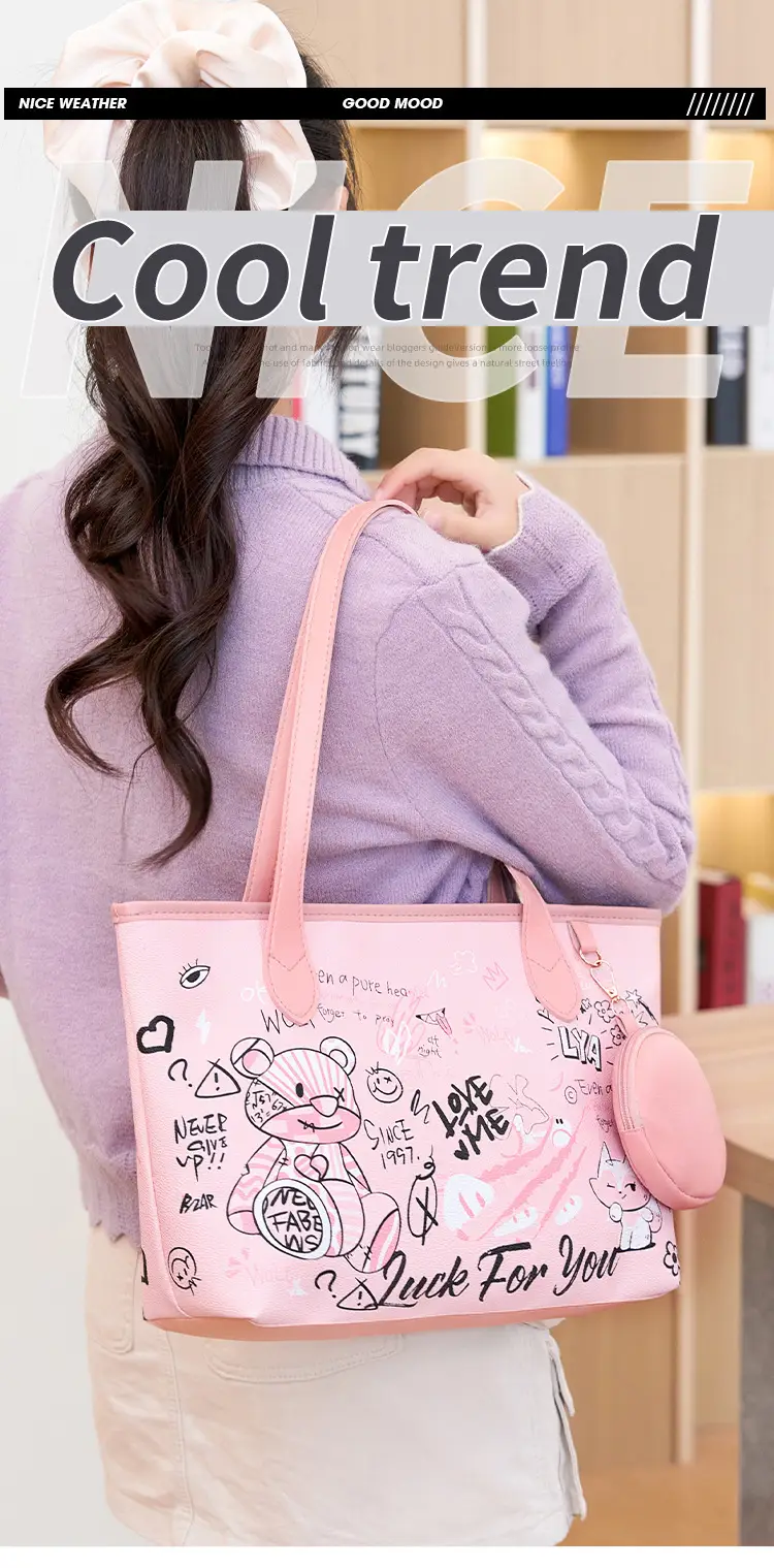 Women's Blue Graffiti Shoulder Bag 2025 — feature 1