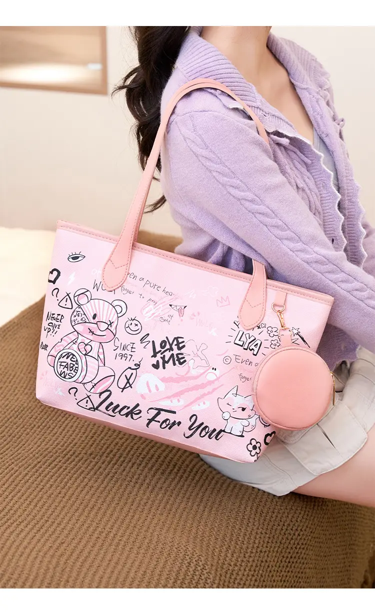 Women's Blue Graffiti Shoulder Bag 2025 — feature 11