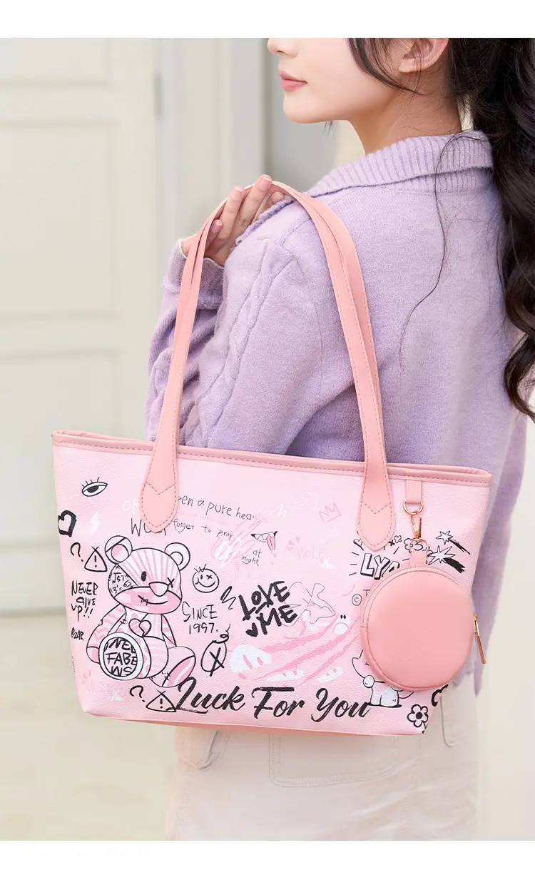Women's Blue Graffiti Shoulder Bag 2025 — feature 12