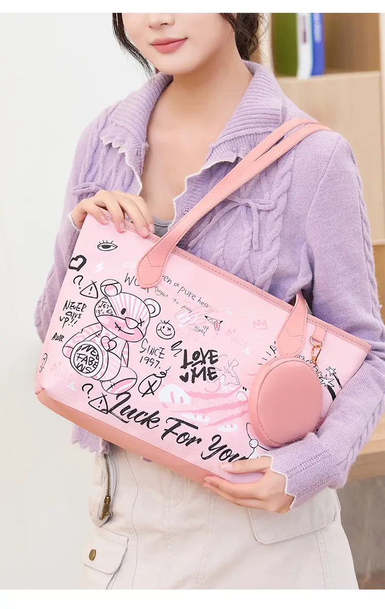 Women's Blue Graffiti Shoulder Bag 2025 — feature 2