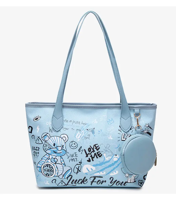 Women's Blue Graffiti Shoulder Bag 2025 — feature 21