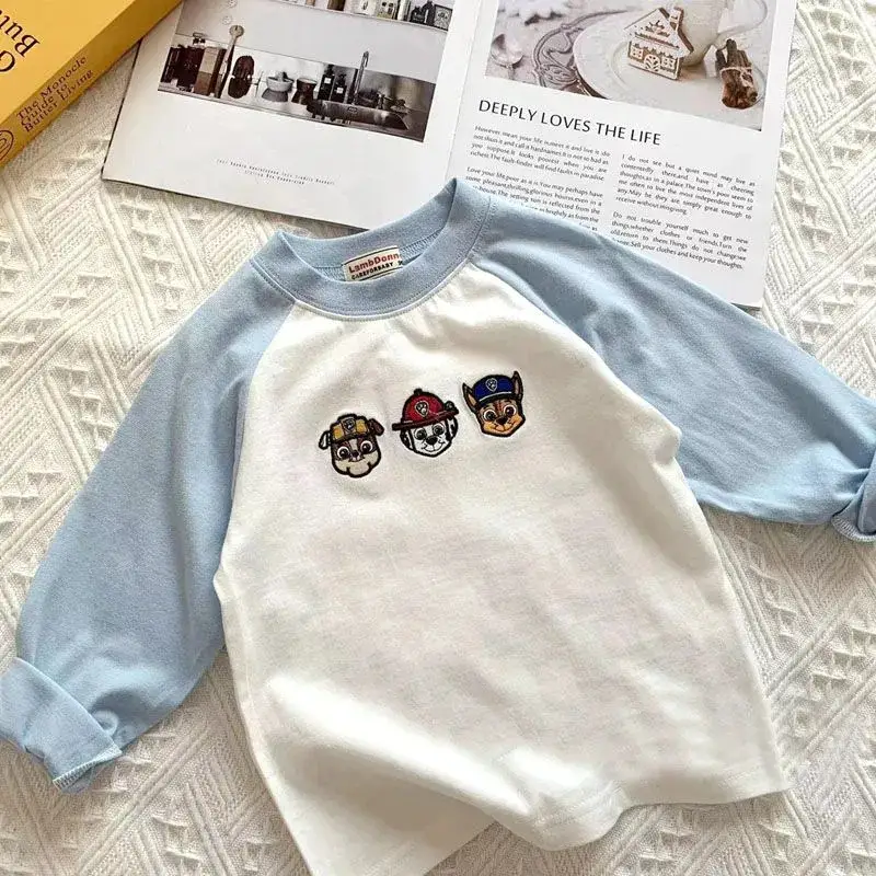 Boys Cotton Raglan T-Shirt Yellow White Cartoon Print — feature 9