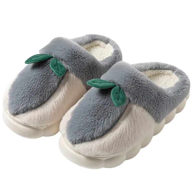 2025 Cotton Slippers Fruit Slippers Strawberry Winter Warm Cotton Slippers Couple Home Indoor Plush Cotton Slippers Autumn and Winter - Image 14