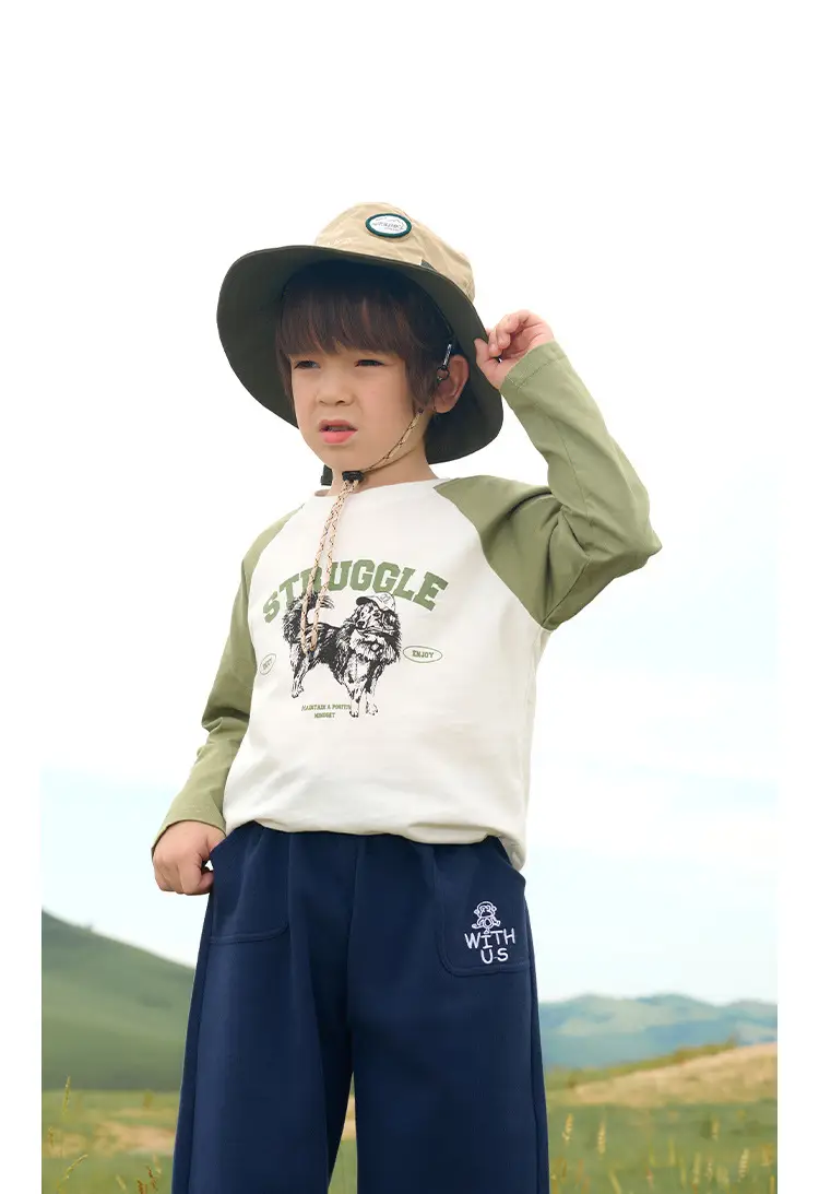 Cotton Long Sleeve T-Shirt for Girls Boys Medium Large — feature 23