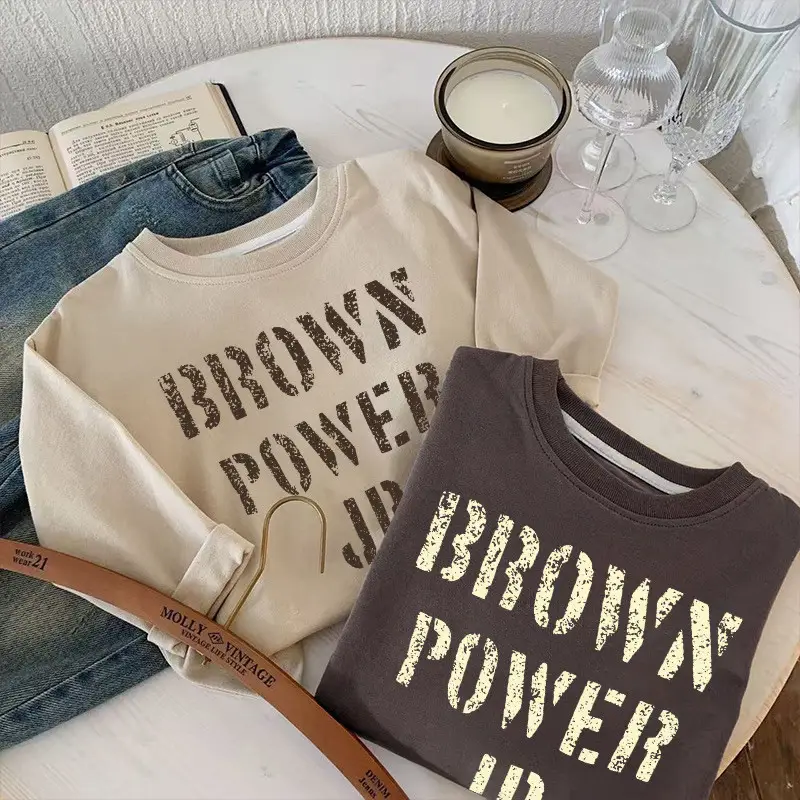 Kids Brown Power Jersey Sweatshirt 2025 — feature 5