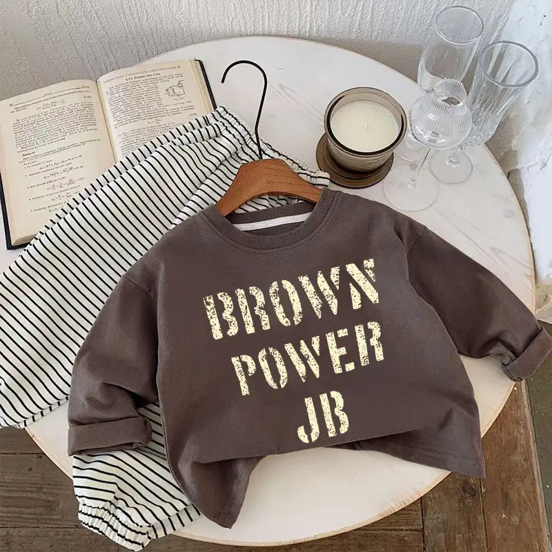 Kids Brown Power Jersey Sweatshirt 2025 - Image 2