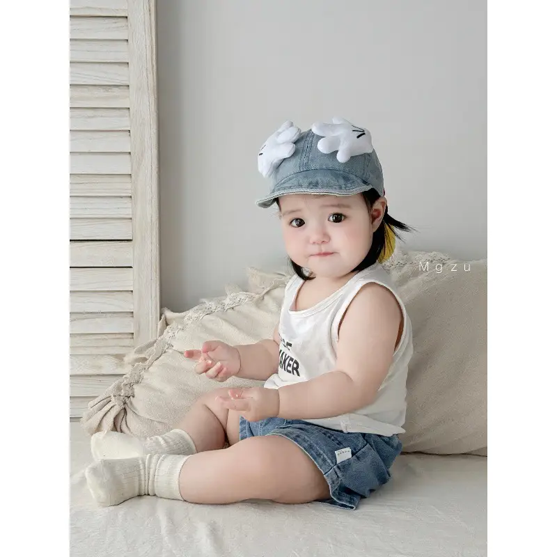 Baby Denim Mickey Cap Windproof Baseball Cap - Image 4