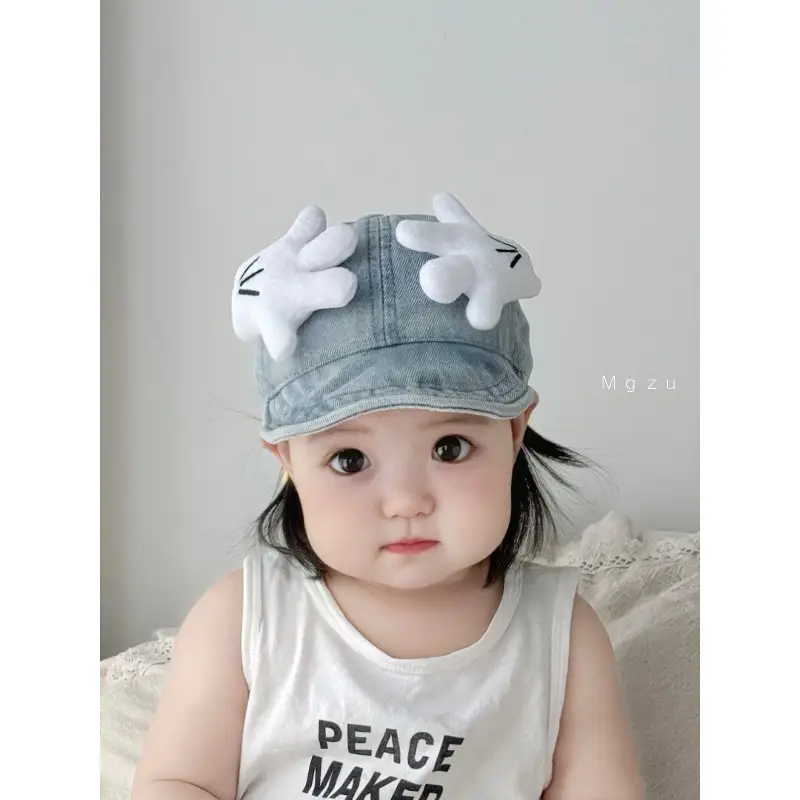 Baby Denim Mickey Cap Windproof Baseball Cap - Image 5