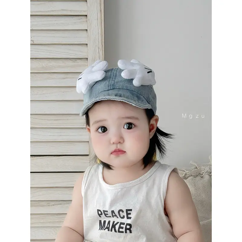 Baby Denim Mickey Cap Windproof Baseball Cap - Image 6