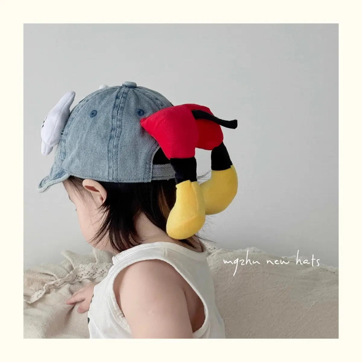 Baby Denim Mickey Cap Windproof Baseball Cap — feature 1