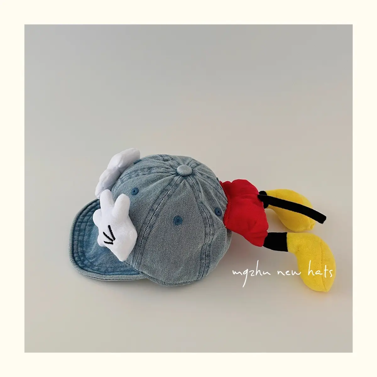 Baby Denim Mickey Cap Windproof Baseball Cap — feature 14
