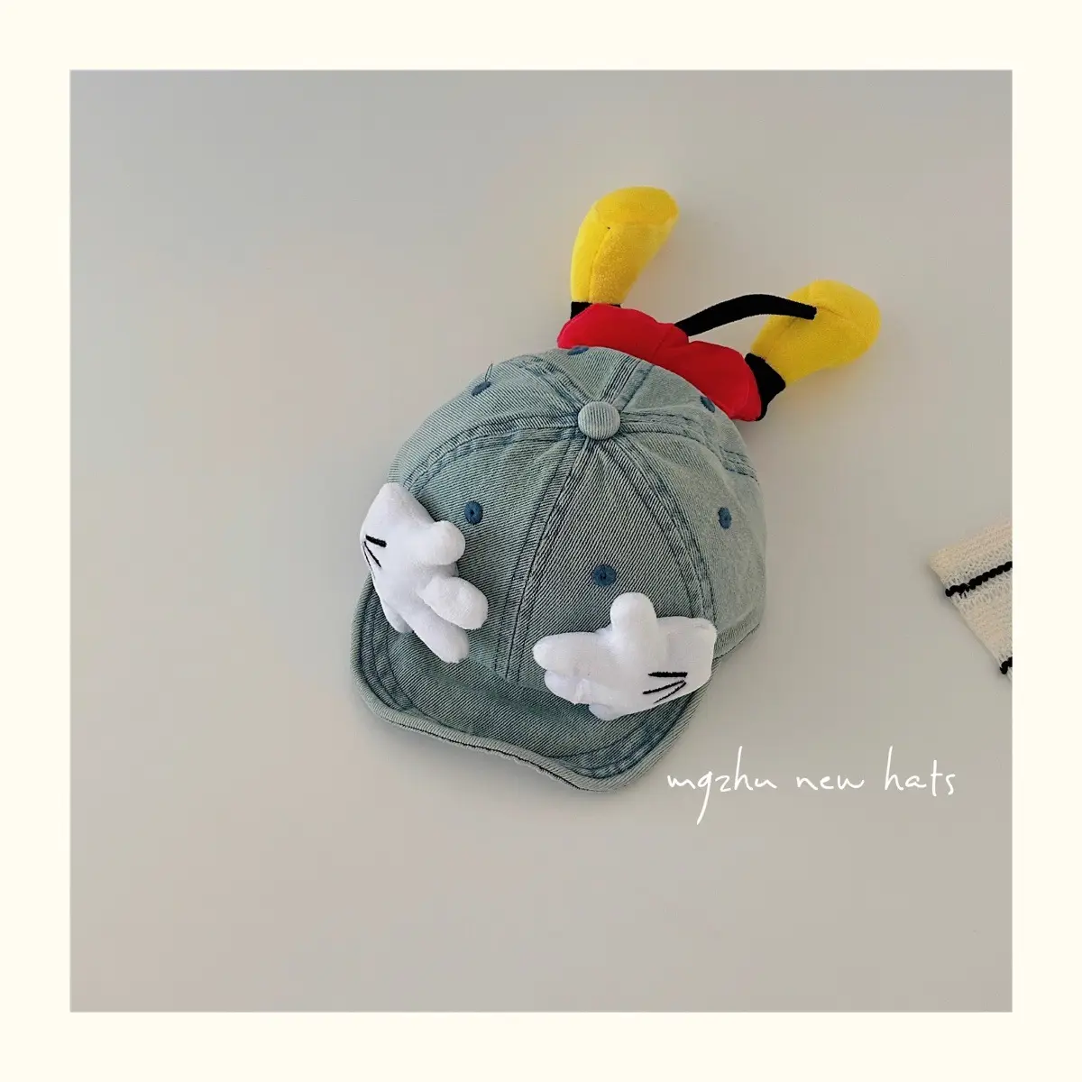 Baby Denim Mickey Cap Windproof Baseball Cap — feature 15