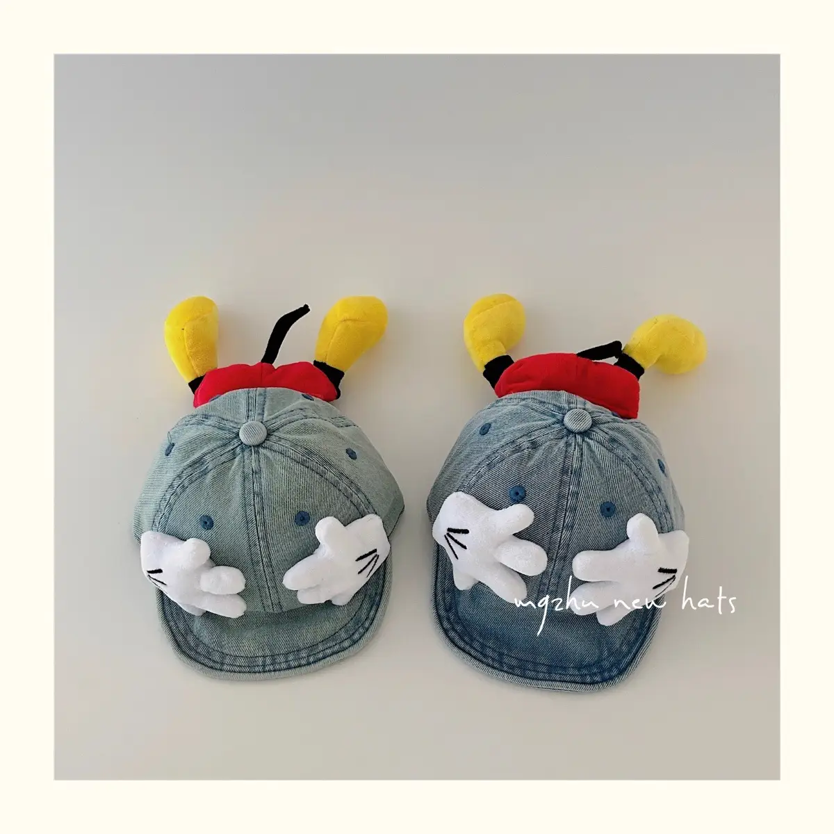 Baby Denim Mickey Cap Windproof Baseball Cap — feature 3