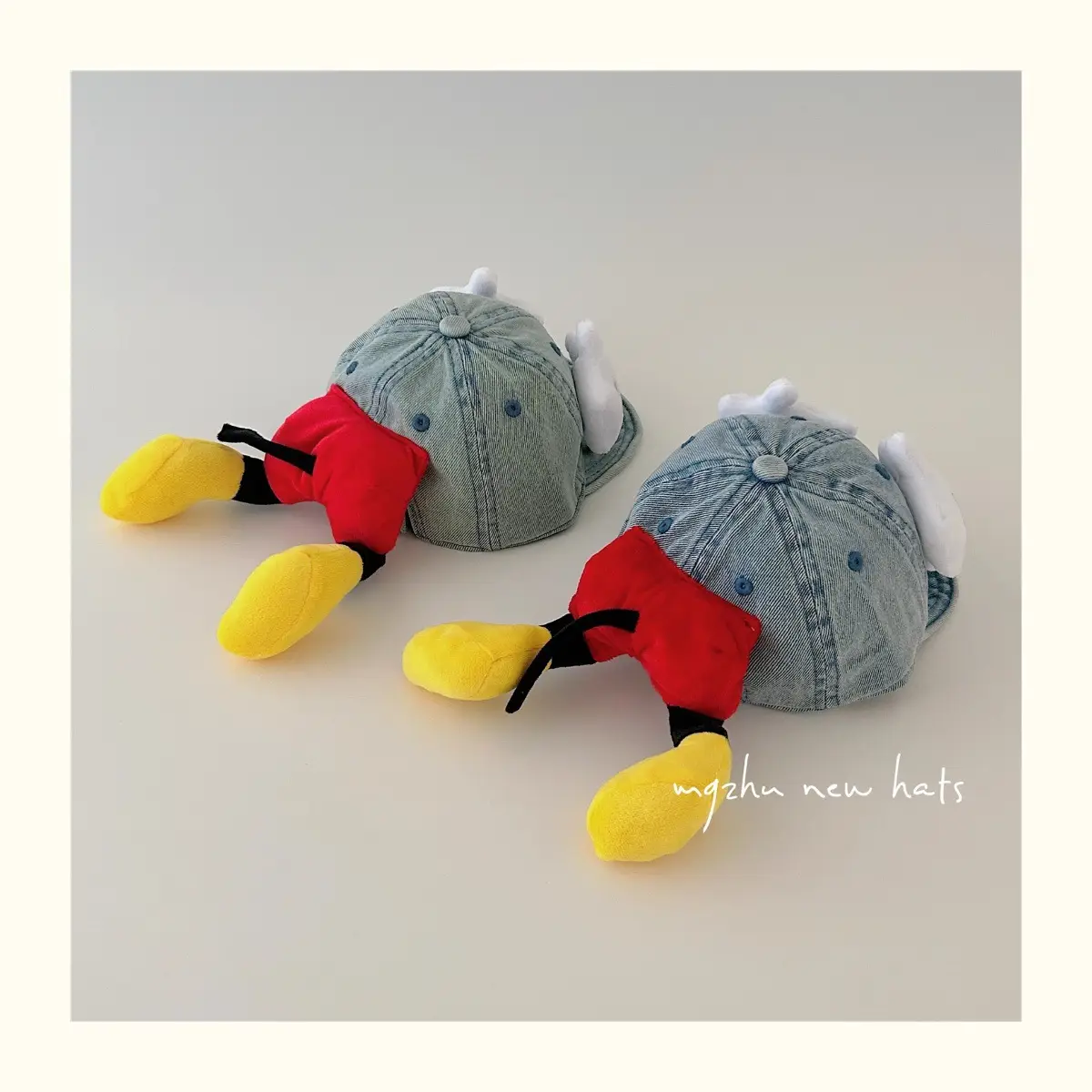 Baby Denim Mickey Cap Windproof Baseball Cap — feature 4