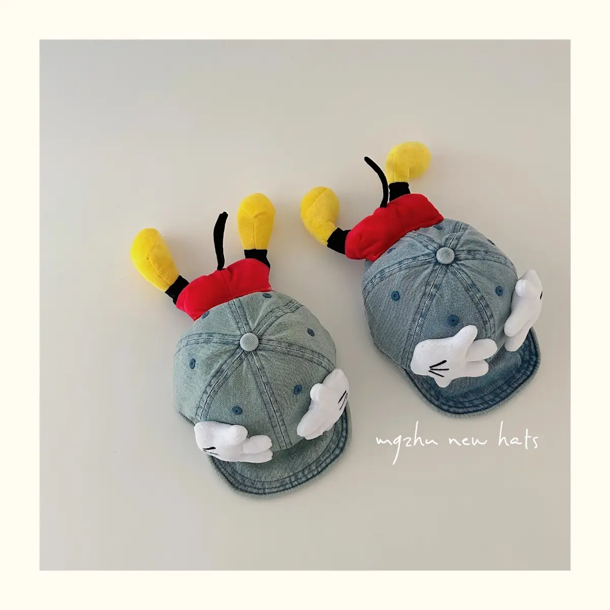 Baby Denim Mickey Cap Windproof Baseball Cap — feature 5